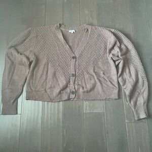Cozy Brown Knit Cardigan for Women
